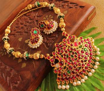 Gorgeous Temple Designer Necklace Set 1