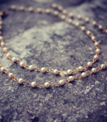 Pearl Stone Adjustable Anklet Set Pair