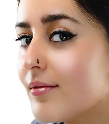 Designer Bold Maroon Nose Pin