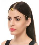 Golden Pearl Chain Maang Tikka