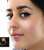 Designer 8 Diamond Stone Golden Nose Ring