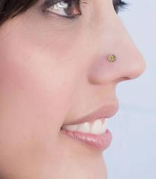 Designer 8 Diamond Stone Golden Nose Ring