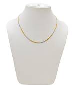 Dual Toned Designer Silver Golden Necklace Chain