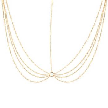 Simple Designer Golden Chain Multi layered Maang Tikka 2