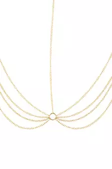 Simple Designer Golden Chain Multi layered Maang Tikka