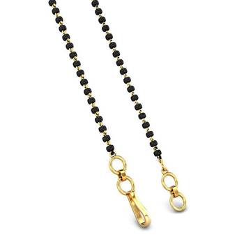Simple Designer Black Agate Stone 1 Line Mangalsutra for Office or Casual Wear 3