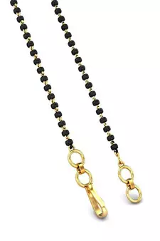Simple Designer Black Agate Stone 1 Line Mangalsutra for Office or Casual Wear
