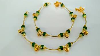 Green Designer anklets 1