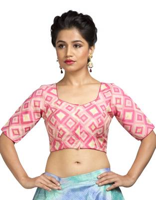 Pink Color Cotton Padded Blouse 1