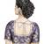 Front Open Self Work Blue Brocade Blouse