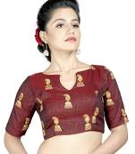 Jhumka Printed Silk Designer Blouse