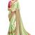 Parrot green embroidered silk saree with blouse