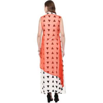 Red printed chiffon kurtas-and-kurtis 2