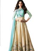 Multicolor diamond work silk salwar
