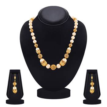 Marvellous Gold Plated Necklace Mala Set For Women 2