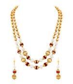 Graceful 2 String Gold Plated Necklace Mala Set For Women