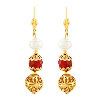 Graceful 2 String Gold Plated Necklace Mala Set For Women 4