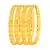 Brilliant Laxmi Coin Gold Plated Set Of 4 Bangles For Women