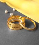 Brilliant Laxmi Coin Gold Plated Set Of 4 Bangles For Women