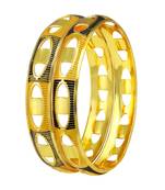 Eye Catchy Meenakari Work Gold Plated Enamel Bangle For Women