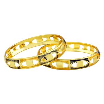 Eye Catchy Meenakari Work Gold Plated Enamel Bangle For Women 2