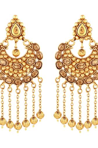 Cluster Jhumki Gold Plated Earring For Women