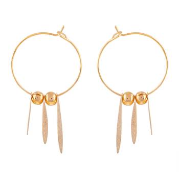 Attractive Dangle Gold Plated Leaf Shape Earring For Women 2