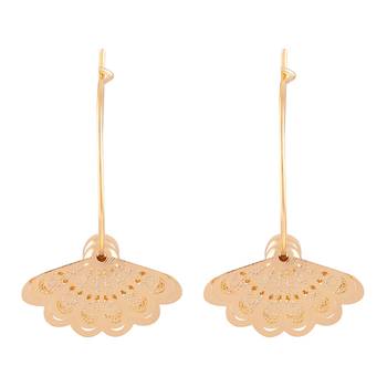 Intricately Crafted Dangle Gold Plated Butterfly Shape Earring For Women 1