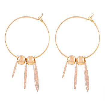 Intricately Crafted Dangle Gold Plated Butterfly Shape Earring For Women 2