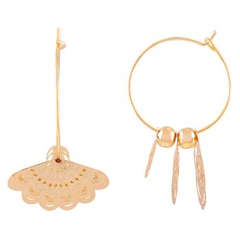 Intricately Crafted Dangle Gold Plated Butterfly Shape Earring For Women 3