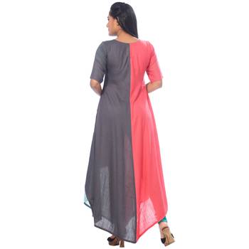 Grey printed linen kurtas-and-kurtis 2
