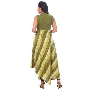 Green printed silk kurtas-and-kurtis 2