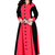 hot pink hand print rayon kurti