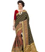 Multicolor woven banarasi art silk saree with blouse