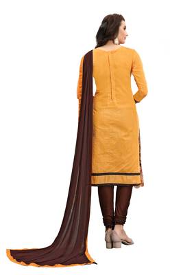 Orange Embroidered Cotton Salwar 2