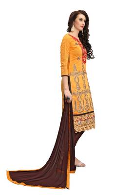 Orange Embroidered Cotton Salwar 3