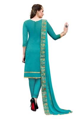 Green Embroidered Cotton Salwar 2