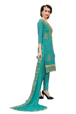 Green Embroidered Cotton Salwar 3