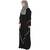 Black black draped abaya moss crepe/ lace arab islamic abaya