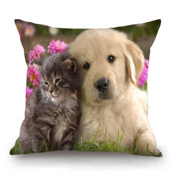 Cute Animals Digital Printing Cushion Cover (16 x 16 Inch) 2
