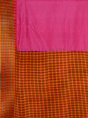 Light Pink Hand Woven Pure Silk Saree With Blouse 3
