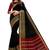 Black pure silk cotton saree with blouse