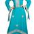 Turqouise Zari Stone Work Georgette Islamic Style Beads Embedded PartyWear Abaya