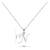 0.02ctsValentine Alphabet N With Heart Design Pendant in 9KT White Gold (GH Color, SI Clarity) with 16" Chain