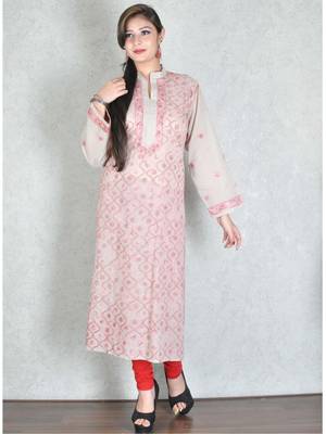 Grey embroidered cotton kurtas-and-kurtis 1