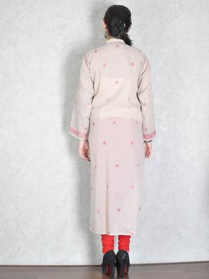 Grey embroidered cotton kurtas-and-kurtis 3