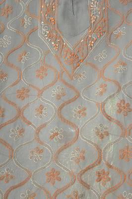 Grey embroidered cotton kurtas-and-kurtis 4