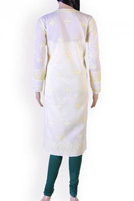Off-white embroidered cotton kurtas-and-kurtis 2