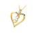 0.05ctsValentine Alphabet J In A Heart Pendant in 18KT Yellow Gold (GH Color, SI Clarity) with 16" Chain