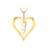 0.05ctsValentine Alphabet J In A Heart Pendant in 18KT Yellow Gold (GH Color, SI Clarity) with 16" Chain